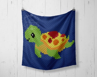 SOFORTIGER DOWNLOAD - Meeresschildkröte - Meerestiere - Meeresbewohner - Sea Life - Häkeldiagramm - Häkelanleitung - c2c Graph - c2c Written - Graphgan