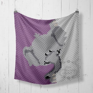 INSTANT DOWNLOAD - Olifant - Gehaakte Grafiek - Haakpatroon - Babydeken - Hoek tot hoek - C2C - C2C Geschreven