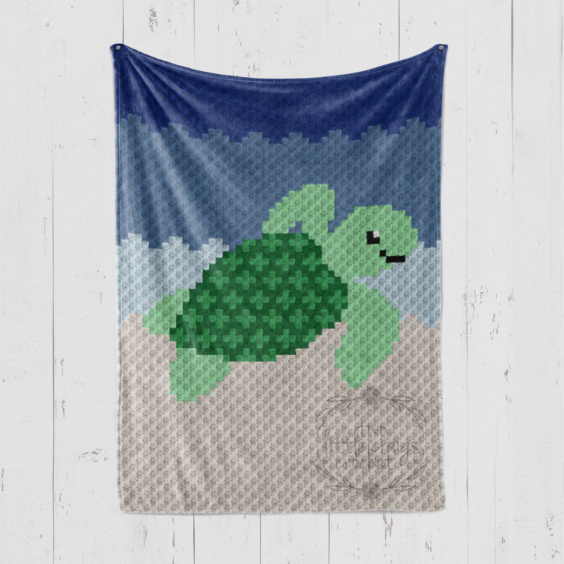 INSTANT DOWNLOAD - Sea Turtle - Crochet Graph - Crochet Pattern - Sea ...