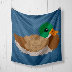 INSTANT DOWNLOAD - Mallard Duck - Crochet Graph - Crochet Pattern - Baby Blanket - Corner to Corner - C2C - C2C Written