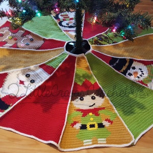 Crochet Christmas Tree Skirt Crochet Tree Skirt Crochet Christmas Crochet Graph Tree Skirt Christmas Tree Skirt Tree Skirt Pattern image 1