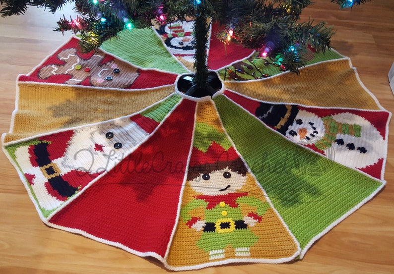 Crochet Christmas Tree Skirt Crochet Tree Skirt Crochet Christmas Crochet Graph Tree Skirt Christmas Tree Skirt Tree Skirt Pattern image 1