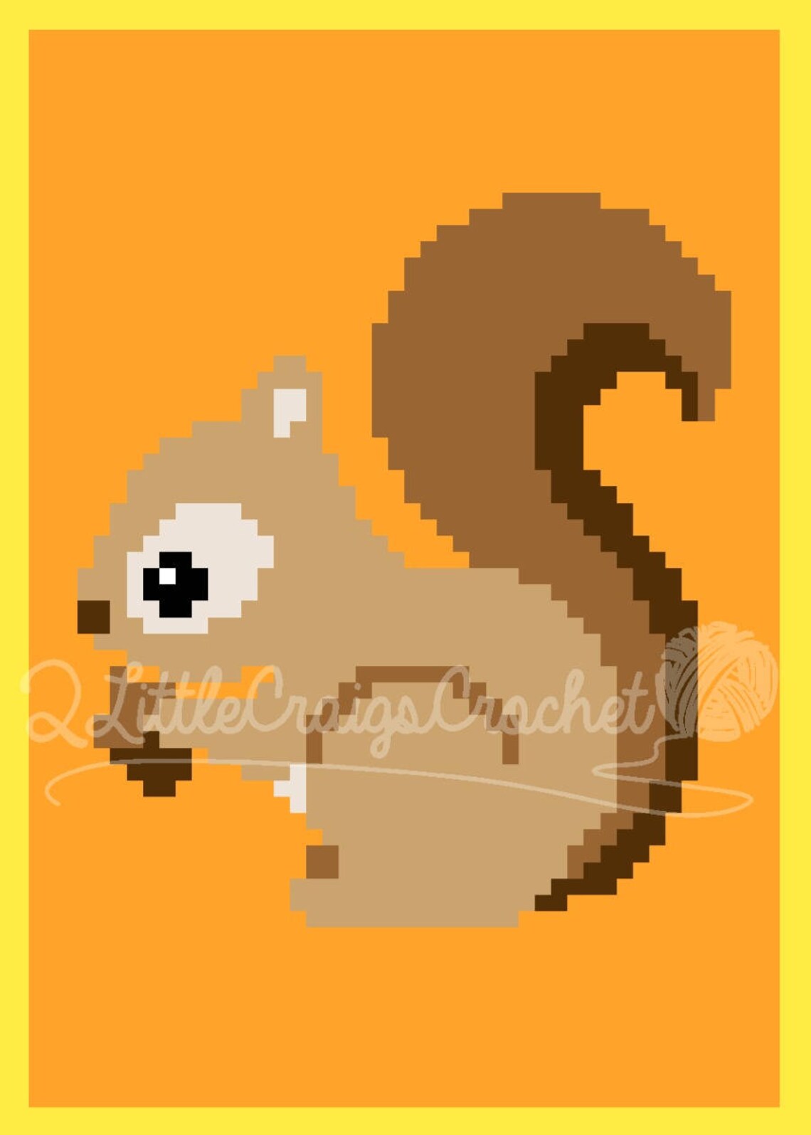 INSTANT DOWNLOAD - Squirrel - Crochet Graph - Crochet Pattern ...