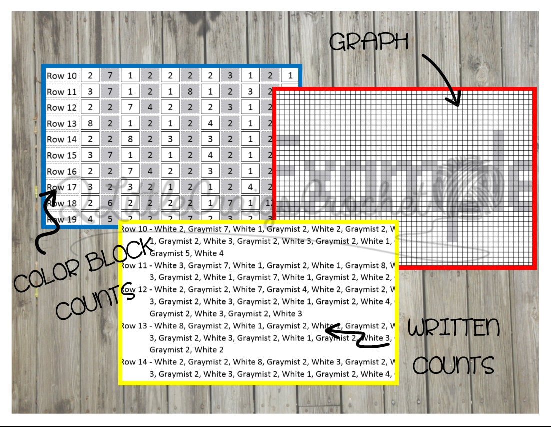 INSTANT DOWNLOAD Crayon Graph Pattern Crayon Throw Pattern Etsy