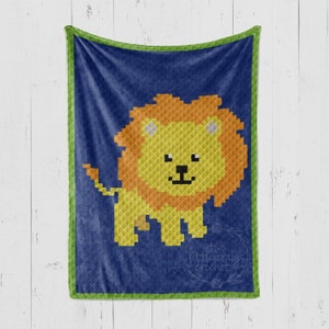 SOFORTIGER DOWNLOAD - Löwe - Crochet Graph - Häkelanleitung - Dschungel - Babydecke - Ecke zu Ecke - C2C