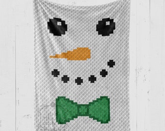 TÉLÉCHARGEMENT INSTANTANÉ - Bonhomme de neige - Crochet graphique - Crochet Pattern - Bonhomme de neige graphique - Couverture bébé - Coin à coin -C2C - Graphique C2C