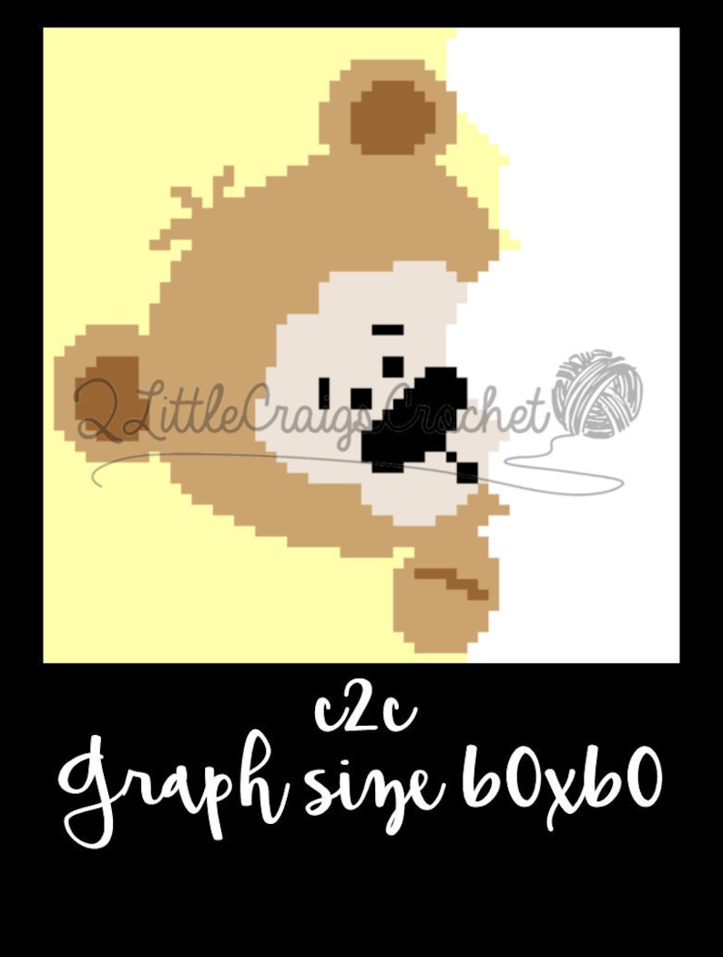 Graph Pattern Bears INSTANT DOWNLOAD Bear Crochet Graph Crochet Pattern | Etsy