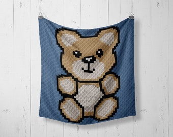 INSTANT DOWNLOAD - Teddy Bear - Baby Bear - Baby Blanket - c2c - c2c Written - Crochet Graph - Crochet Pattern - Crochet Chart - c2c Graph