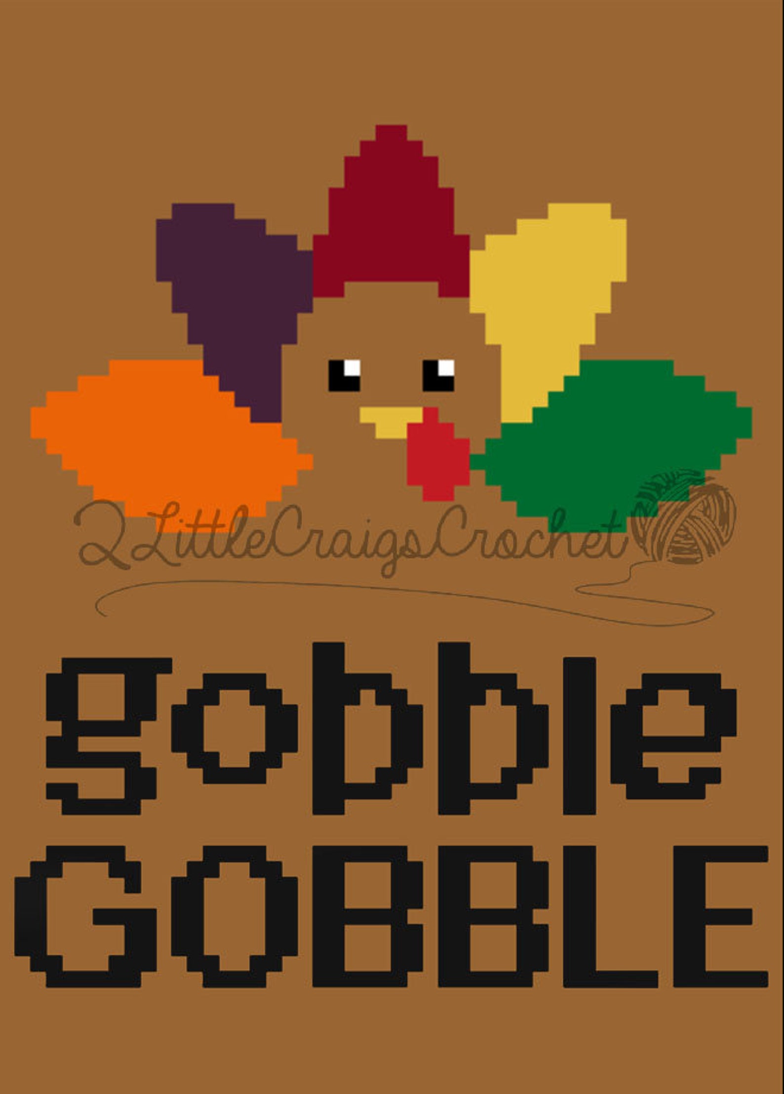 Turkey Graph Pattern INSTANT DOWNLOAD - Turkey - Crochet Graph - Crochet Pattern ...