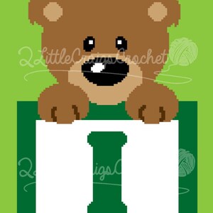 DESCARGA INSTANTE - Ganchillo de osito de peluche - Alfabeto de ganchillo - Graphgan - Afgano - Patrón de gráfico de ganchillo - Manta de bebé - Gráfico de ganchillo