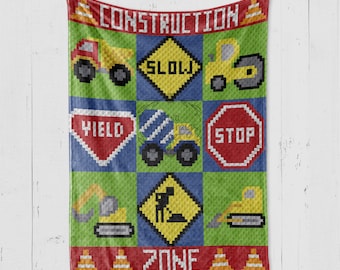 INSTANT DOWNLOAD-Construction Graph-Construction Pattern-Construction Equipment-Bulldozer-Cement Mixer-Dump Truck-c2c-Blanket Graph-Graphgan
