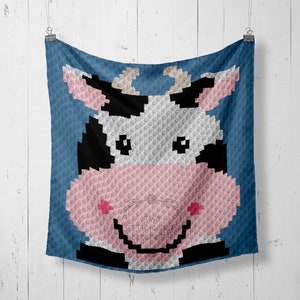 INSTANT DOWNLOAD - Cow - Crochet Graph - Crochet Pattern - Baby Blanket - Corner to Corner - C2C - C2C Written