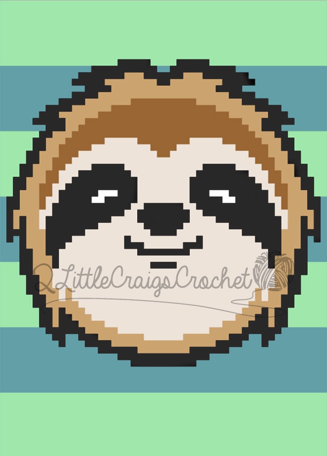 Sloth Graph INSTANT DOWNLOAD - Sloth Graph - Sloth C2c - Crochet Graph - Crochet ...