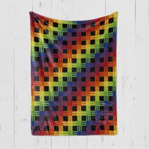 Regenbogen Weave Decke - Gehäkelte Decke - Rainbow Graph - Graphgan