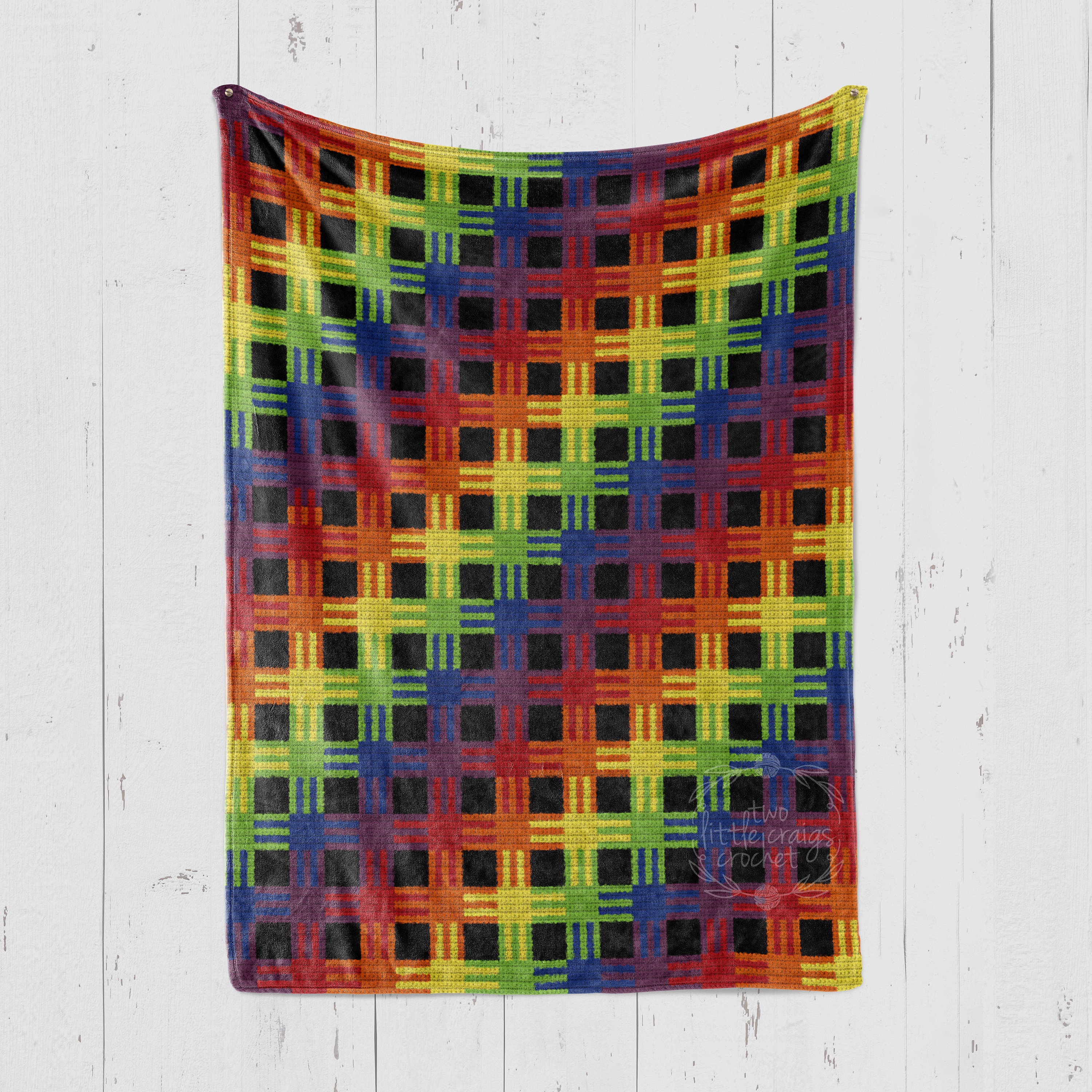 40 Rainbow Blanket Crochet Patterns to Brighten Baby Rooms, Throws, and Gift Giving 4 Rainbow Weave Blanket