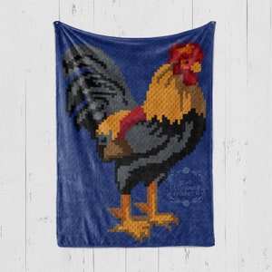 INSTANT DOWNLOAD - Rooster - Crochet Graph - Crochet Pattern - Throw Blanket - Corner to Corner - C2C - C2C Written