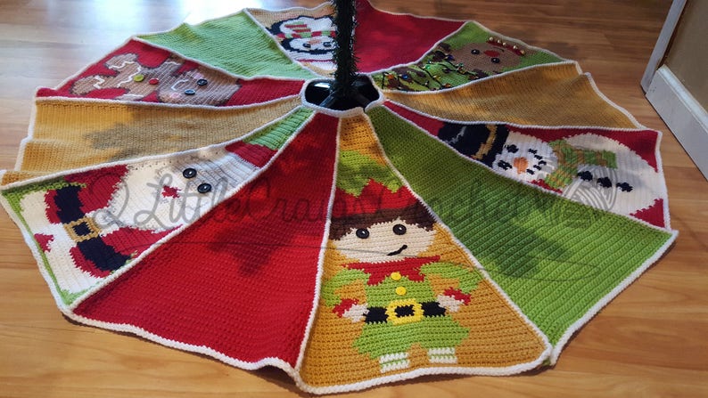 Crochet Christmas Tree Skirt Crochet Tree Skirt Crochet Christmas Crochet Graph Tree Skirt Christmas Tree Skirt Tree Skirt Pattern image 2