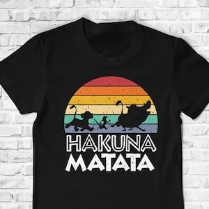 Hakuna Matata matching family tee shirts The Lion King Inspired Tee Shirt for Dad Mom and Family