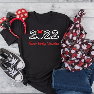 Personalized 2022 Disney Family Vacation Shirt Mickey or Minnie Add Your Family Name Surprise Disney Trip TShirt Tee