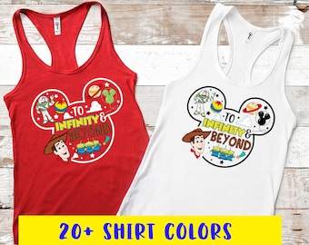 To Infinity and Beyond Tank Top, Ladies Racerback, Buzz Lightyear, Woody, Toy Story Birthday Tank, Disney Family Trip, Disney Vacation Tank