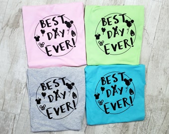 BEST DAY EVER Mickey Disney Family Vacation Shirts