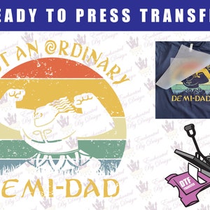 Just An Ordinary Demi Dad Moana Inspired Maui Demigod Ready To Press DTF Heat Transfer DIY Iron On HTV Heat Press Decal svg png vector