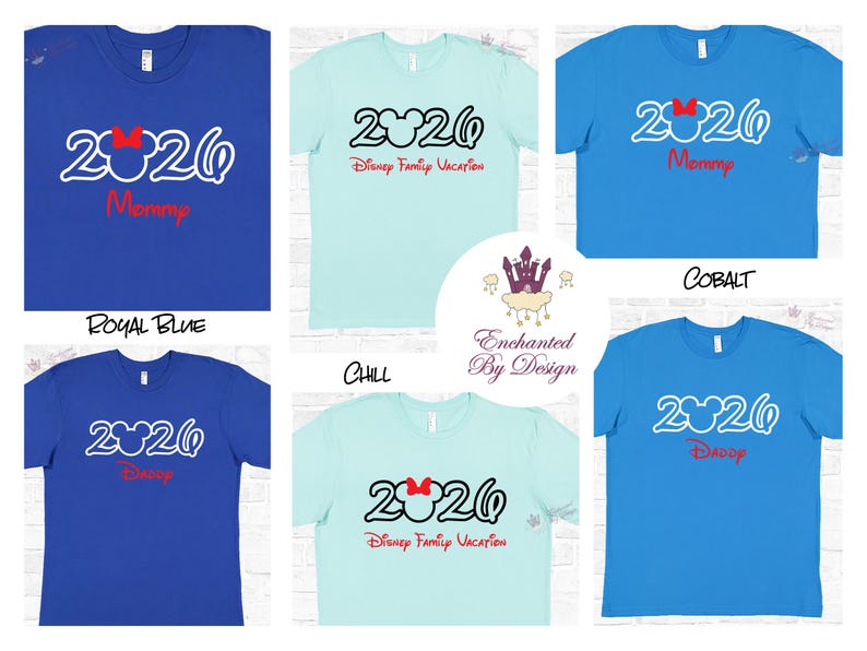 Camiseta personalizada de vacaciones familiares de Disney 2026, Mickey o Minnie, agrega tu nombre familiar, camiseta sorpresa de viaje a Disney. imagen 8