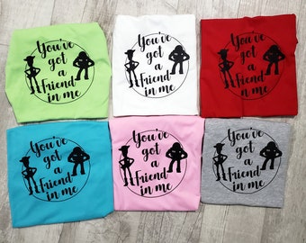 You've Got A Friend In Me Toy Story Inspired Matching Family Vacation Shirts for Disney Vacation Tee Shirt