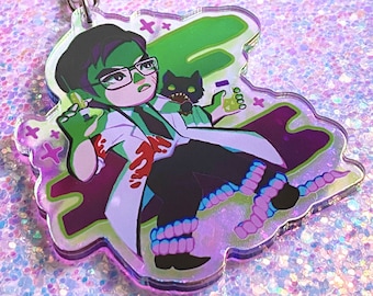 RE-ANIMATOR - 2.5" iridescent acrylic keychain