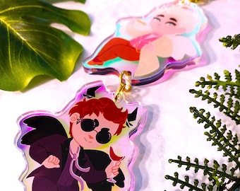 GOOD OMENS - 5&quot; connected acrylic keychain