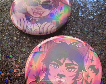 Kaiji HALLOWEEN POKER - 2.25" holographic button