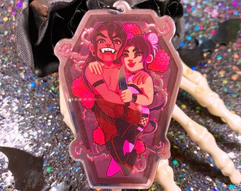 VAMPIRE WRESTLERS - 3" mirror acrylic keychain