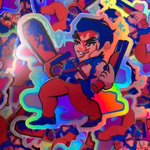 Evil Dead ASH WILLIAMS - 3&quot; matte metallic sticker