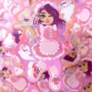 SAKURA MEIDO - 4&quot; matte holographic sticker