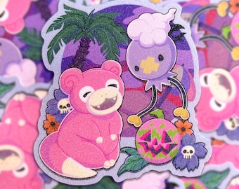 PKMN Summerween Balloon - 3" sand glitter sticker