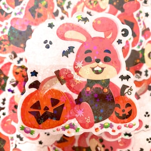 Silent Hill HALLOWEEN ROBBIE - 3&quot; holographic clear sticker