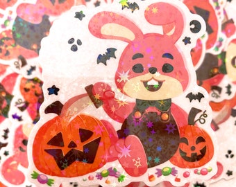 Silent Hill HALLOWEEN ROBBIE - 3" holographic clear sticker