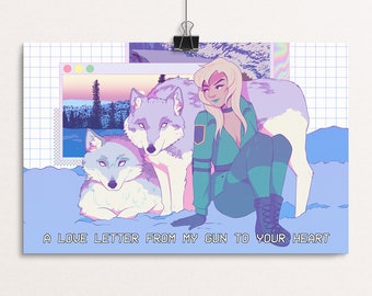 Metal Gear Solid SNIPER WOLF - holographic mini print