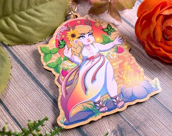 LITHA - 3" wooden keychain
