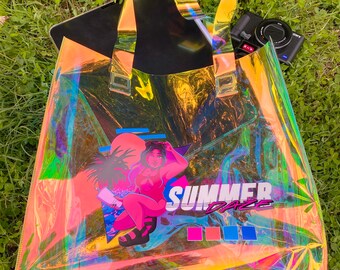 ホログラフィック トートバッグ SUMMER DAZE - ホログラフィックトートバッグ - Etsy 日本