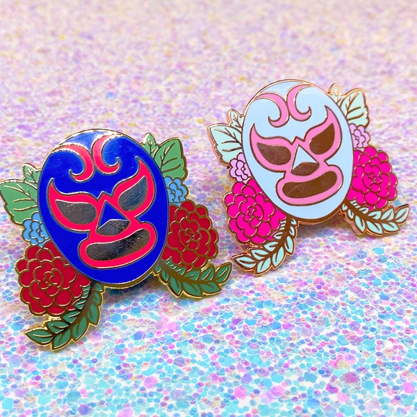 FLORAL LUCHA - 1.5" enamel pin