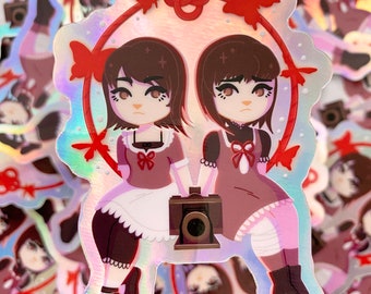 Fatal Frame CRIMSON BUTTERFLY - 3" holographic vinyl sticker