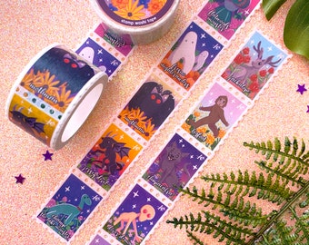 FLORAL CRYPTID - stamp washi tape