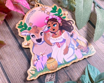 BELTANE - 3" wooden keychain
