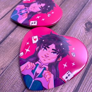 KAIJI - 2.25&quot; heart shaped button