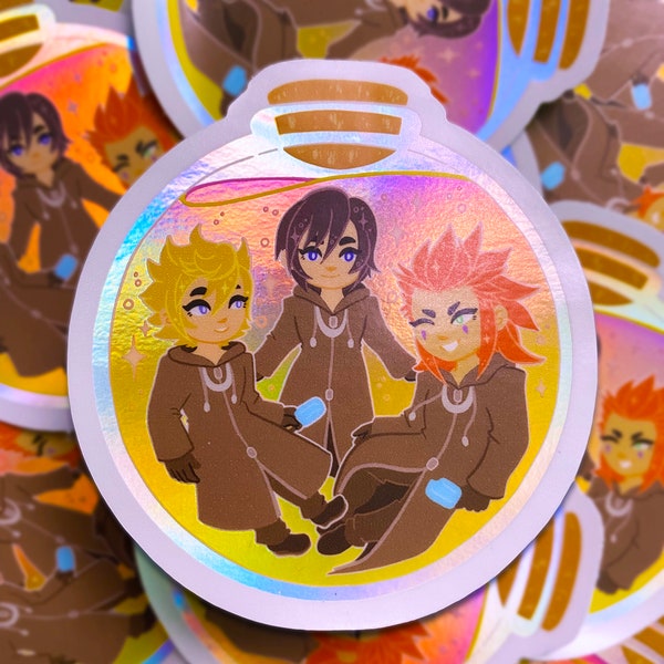 Kingdom Hearts SEA SALT TRIO - 3" holographic sticker