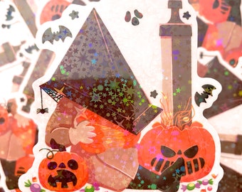 Silent Hill HALLOWEEN PYRAMID - 3" holographic clear sticker