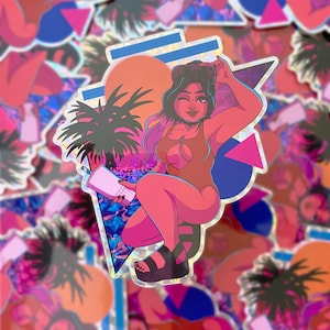 SUMMER DAZE - 4&quot; holographic prism sticker