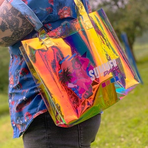 SUMMER DAZE - holographic tote bag