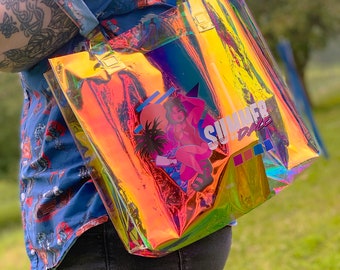 SUMMER DAZE - holographic tote bag